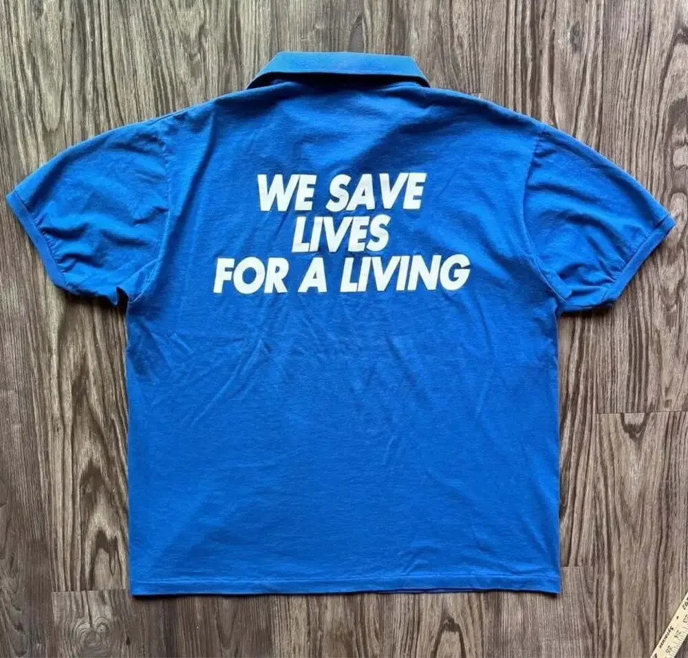 Vintage 80s Jerzees American International Services Shirt ‘We Save Lives’